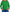 A woman wearing a bright green crewneck sweater with striped shoulder and sleeve accents in navy, lime green, light blue, and white, paired with blue jeans. - Kelly Green