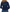 Back view of a child wearing a navy blue long-sleeve sweatshirt with 'SKIPOWDER laugh louder' printed in green and white on the back, paired with blue jeans against a white background. - Navy