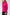 Woman wearing a bright pink hoodie with a small logo on a white background