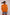 Woman wearing an orange sweater with colorful sleeves against a plain background